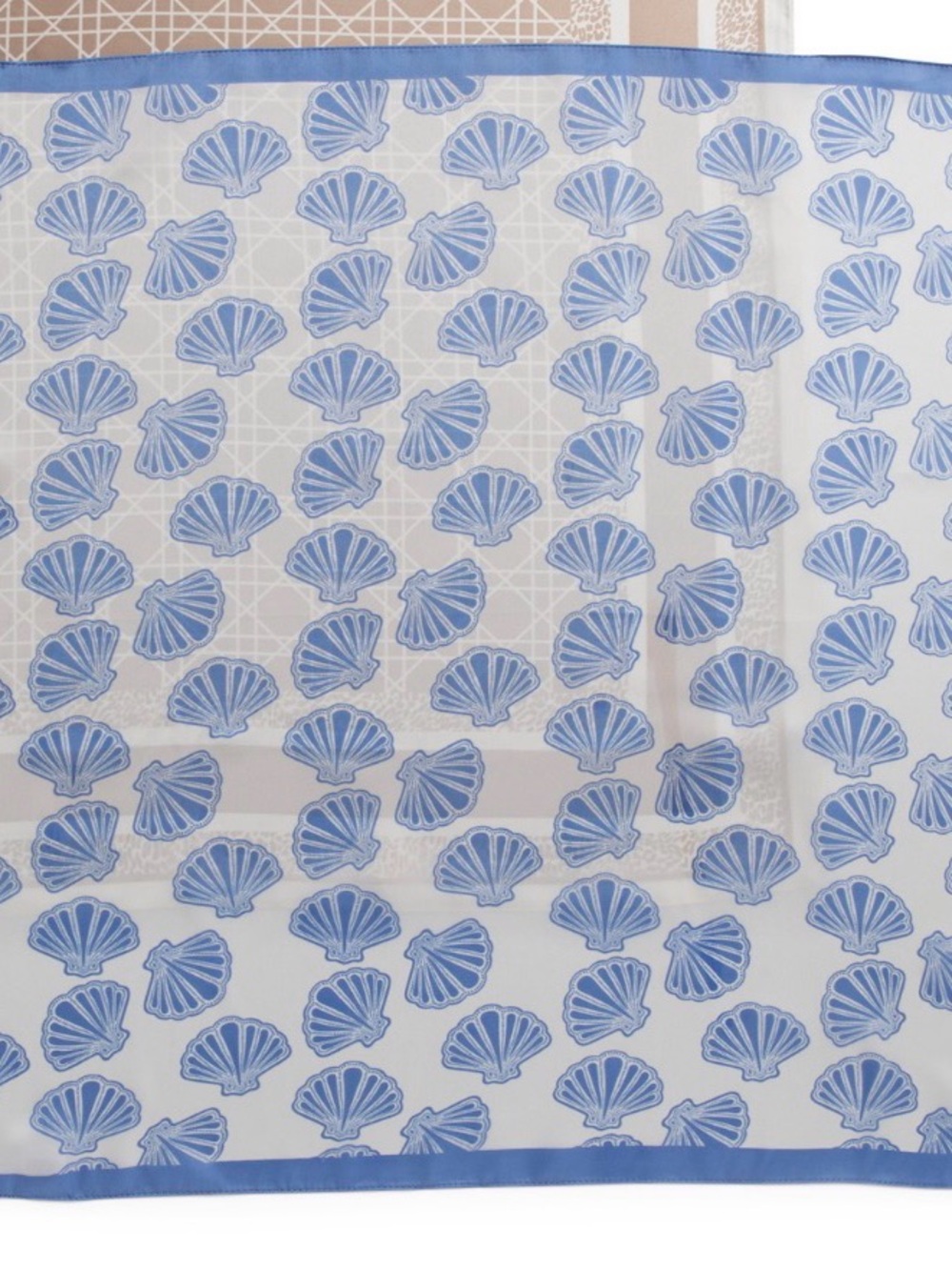 Blue Shell Print Lightweight Scarf